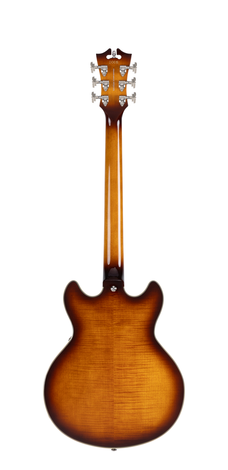 D'Angelico PREMIER MINI DC Guitare électrique semi-creuse (Dark Iced Tea Burst)