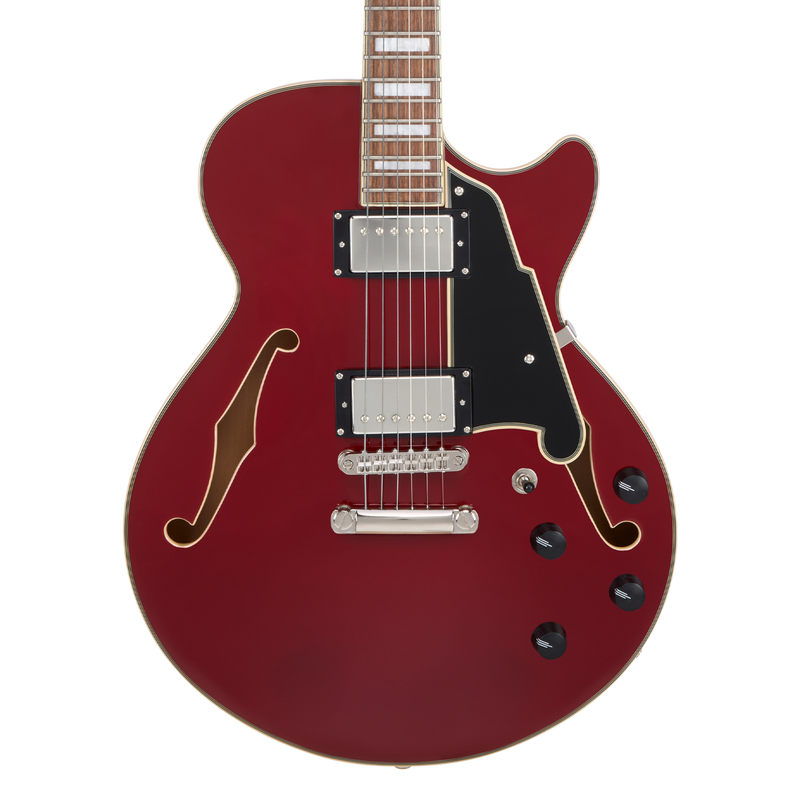 D'Angelico PREMIER SS Semi-Hollow Electric Guitar (Burnt Red)