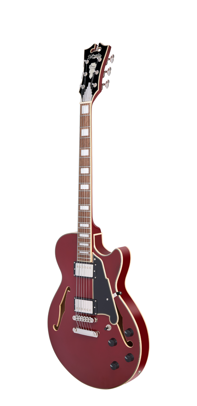 D'Angelico PREMIER SS Semi-Hollow Electric Guitar (Burnt Red)