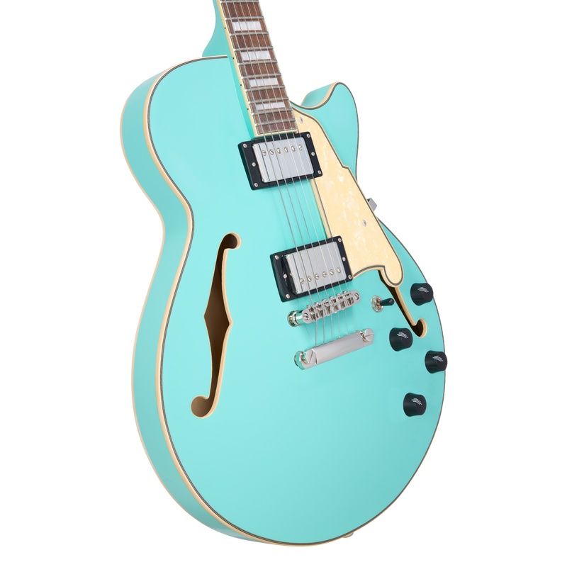 D'Angelico PREMIER SS Semi-Hollow Electric Guitar (Surf Green)