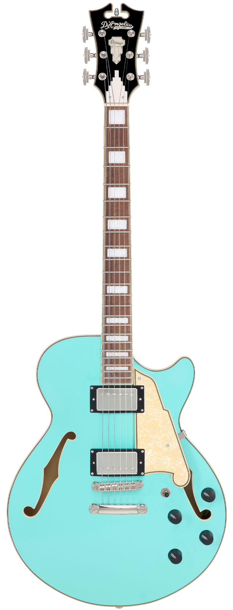 D'Angelico PREMIER SS Semi-Hollow Electric Guitar (Surf Green)