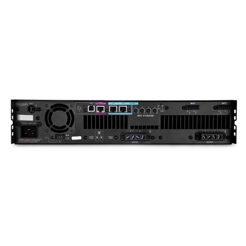 Crown DCI4X1250N 4 Channel 1250W @ 4Ω Power Amplifier With BLU Link 70V/100V
