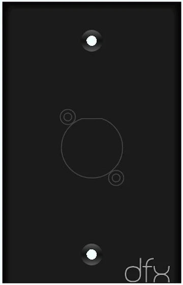 Digiflex DGP-1G-BLACK-1D Single Gang Panel w/1 D Size Hole (Black)