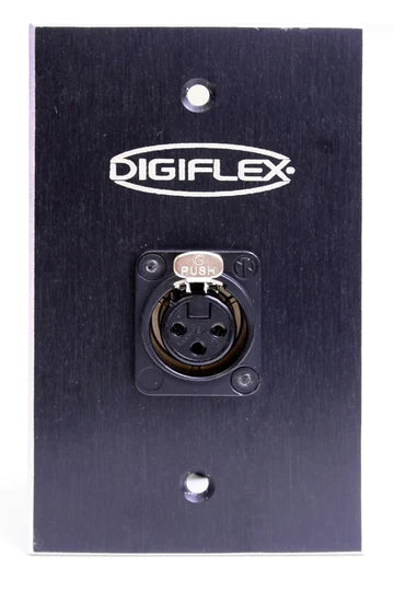 Digiflex DGP-1G-BLACK-FX Single Gang Wall Plate w/NC3FD-LX-BAG Connector (Black)