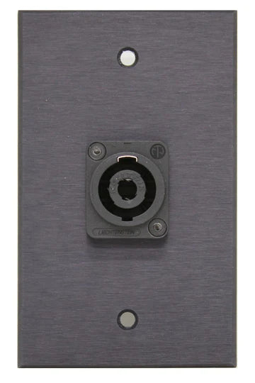 Digiflex DGP-1G-BLACK-NL4 Single Gang Wall Plate w/NL4MP Connector (Black)