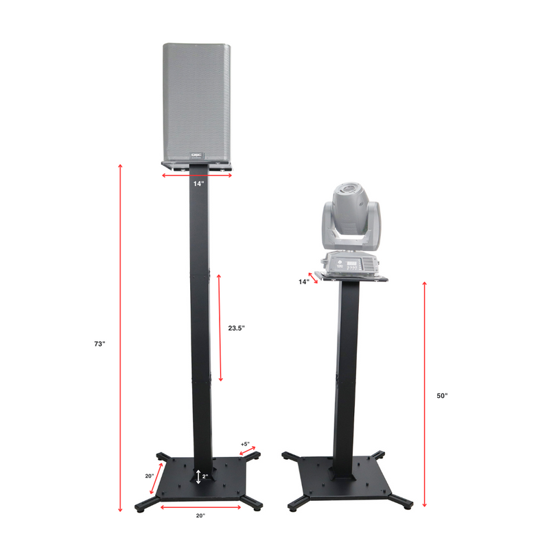 ProX XFH-MHSTANDX2BL Pair Of Totem DJ Stand with Carrying Bags (Black)