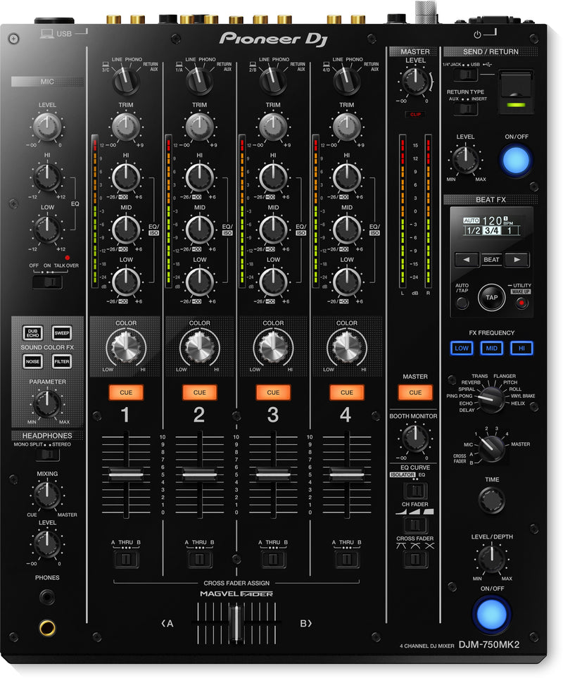 Pioneer DJ DJM-750MK2 4-Channel Pro DJ Mixer w/ FX + Rekordbox