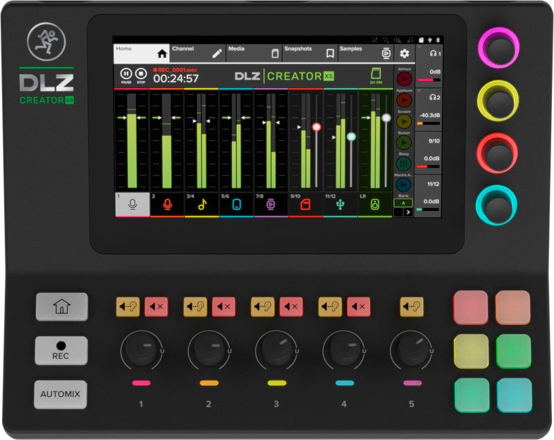 Mackie DLZ CREATOR XS Compact Adaptive Digital Mixer for Podcasting and Streaming