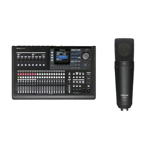 Tascam DP-32SD 32-Track Digital Portastudio + FREE Tascam TM-180 Studio Condenser Microphone