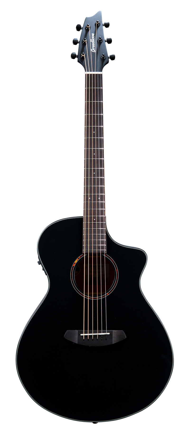 Breedlove DSCN28CEEUAM Discovery S CE European Spruce Concert Acoustic-Electric Guitar (Black)