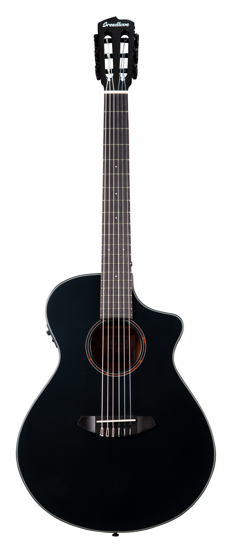 Breedlove DSCN28NCERCAM Discovery Red Cedar-Mahogany Nylon-String Concert Acoustic-Electric Guitar (Satin Black)