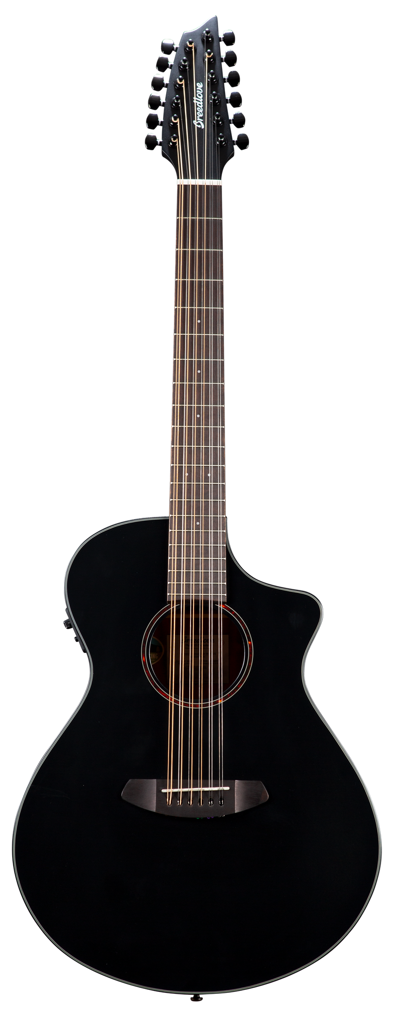 Breedlove DSCN28XCEEUAM Discovery S CE European Spruce 12-String Concert Acoustic-Electric Guitar (Black)