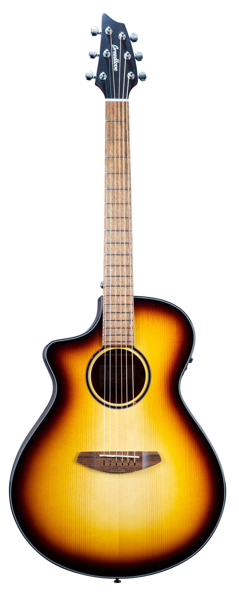 Breedlove DSCN44LCEEUAM Discovery Spruce-Mahogany Left-Handed Concert Acoustic-Electric Guitar (Edge Burst)