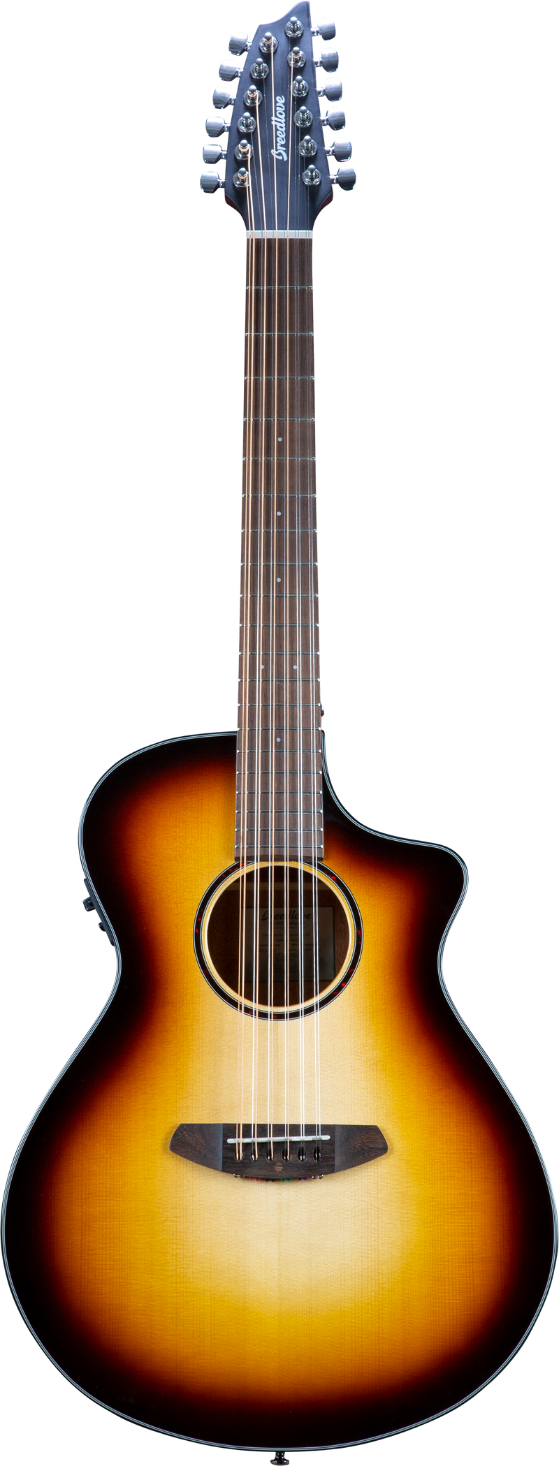 Breedlove DSCN44XCEEUAM Discovery S Concert 12-String CE European Spruce-African Mahogany Acoustic-Electric Guitar (Edge Burst)