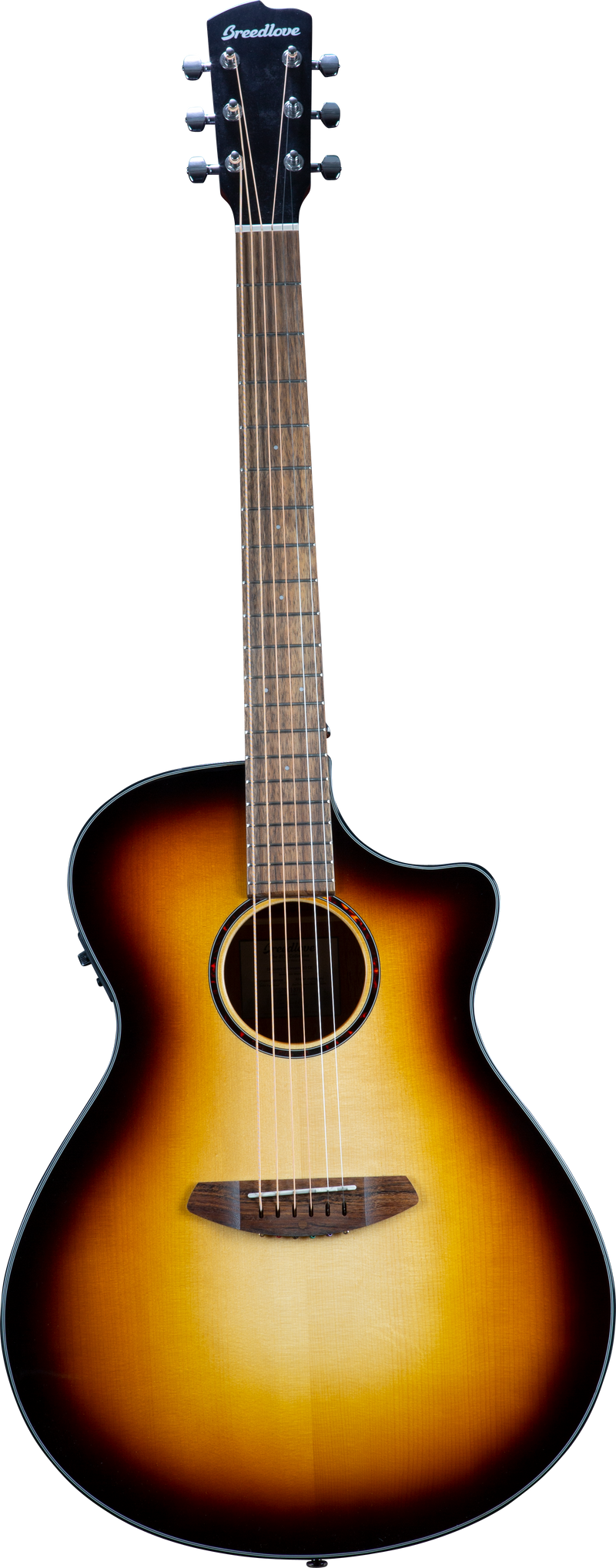 Breedlove DSCO44CEEUAM Discovery S Concerto CE European Spruce-African Mahogany Acoustic-Electric Guitar (Edge Burst)