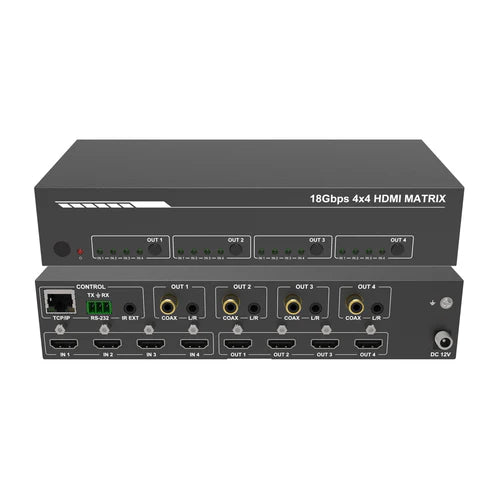 DVDO MATRIX-44 4K HDMI Matrix Switcher with Audio Outputs and HDR - 4x4