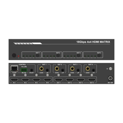 DVDO MATRIX-44 4K HDMI Matrix Switcher with Audio Outputs and HDR - 4x4