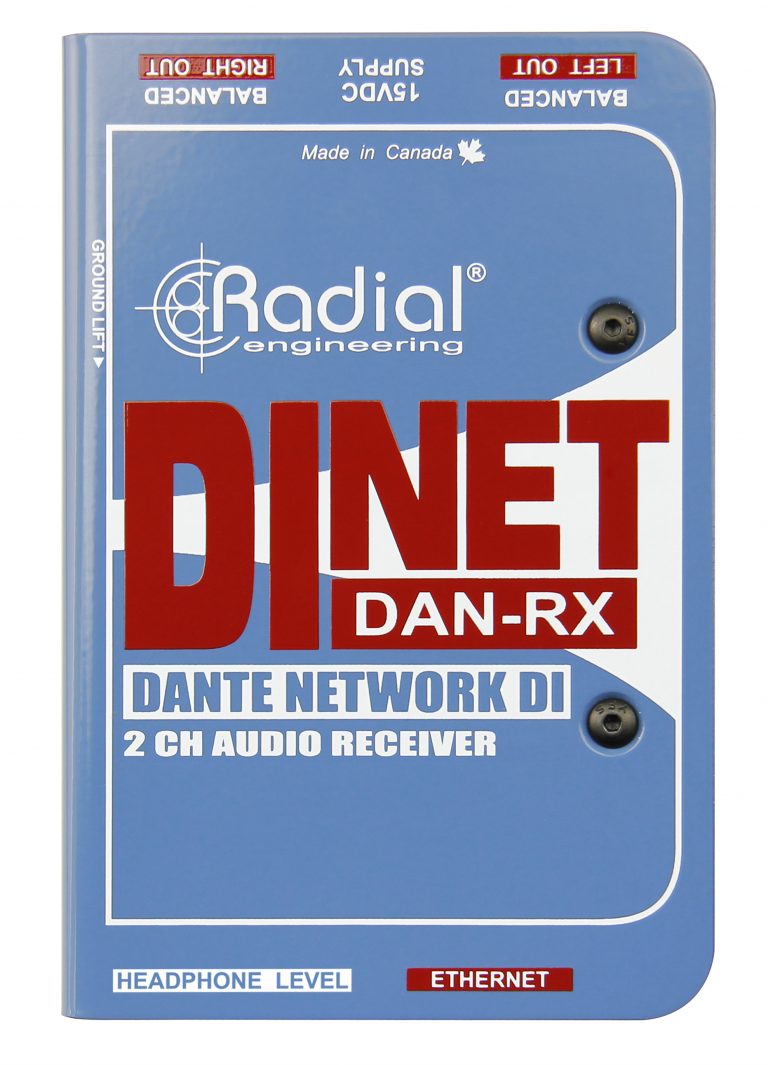 Radial Engineering DINET DAN-RX Transmetteur réseau Dante à 2 canaux 