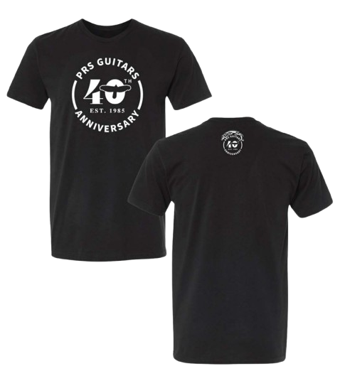 PRS 40th Anniversary Logo Tee (Black) - 2XLarge