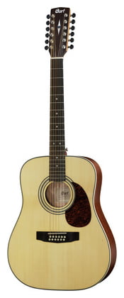 Cort EARTH70-12-OP 12-String Open Pore Dreadnought Acoustic Guitar (Natural)