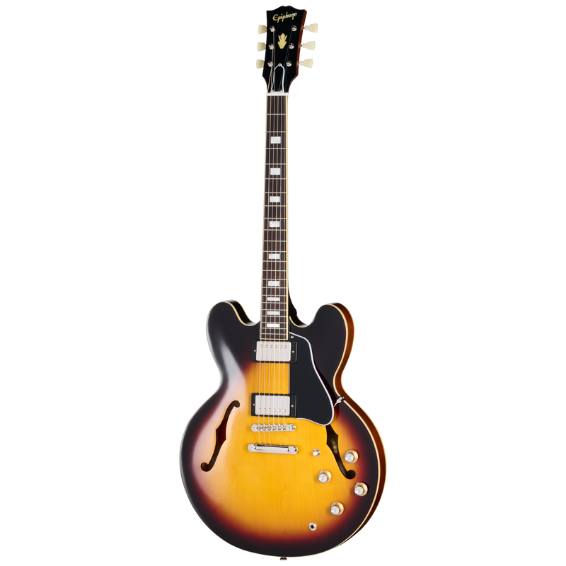 Epiphone EC335R2VBNH 1962 ES-335 Reissue Semi Hollow Electric Guitar (Vintage Burst)