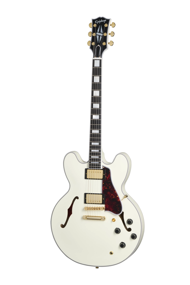 Epiphone 1959 ES-355 Semi Hollow-Body Electric Guitar (Classic White)