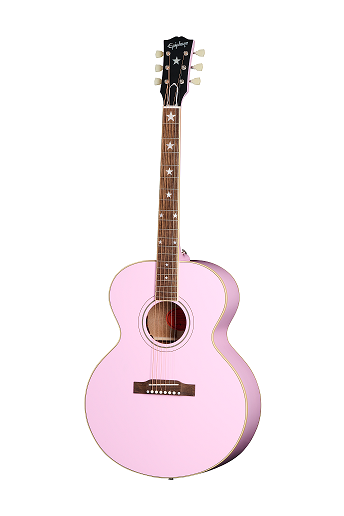 Epiphone J-180 LS Series Acoustic Guitar (Pink)