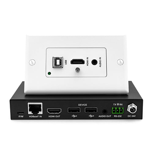 Système de récepteur HDMI EHB-250-250-25-W avec plaque murale d'émetteur HDMI