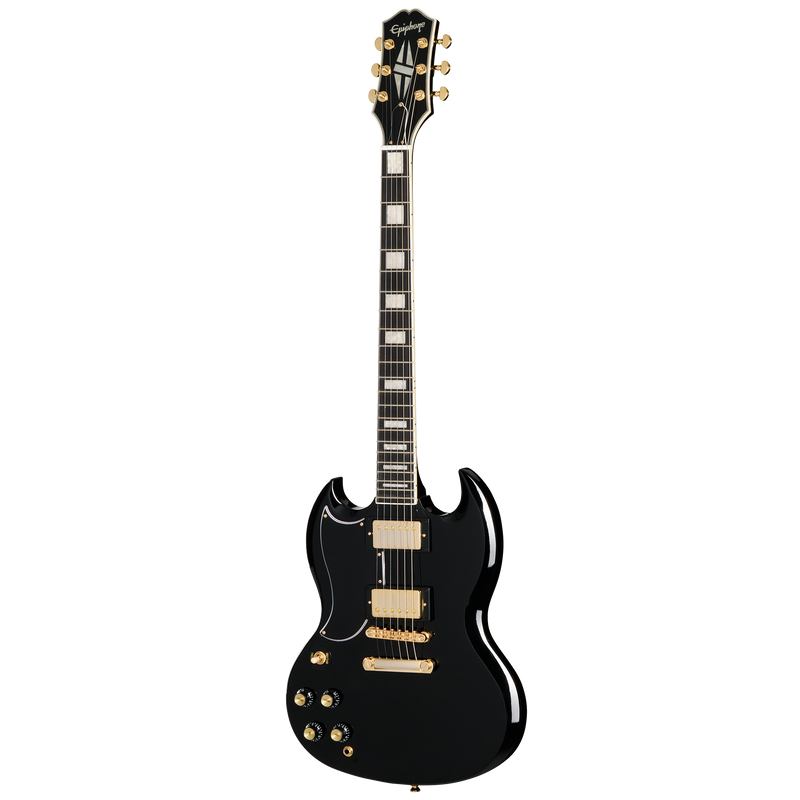 Epiphone EIGSGCEBGHLH SG Custom Left-Handed Electric Guitar (Ebony)