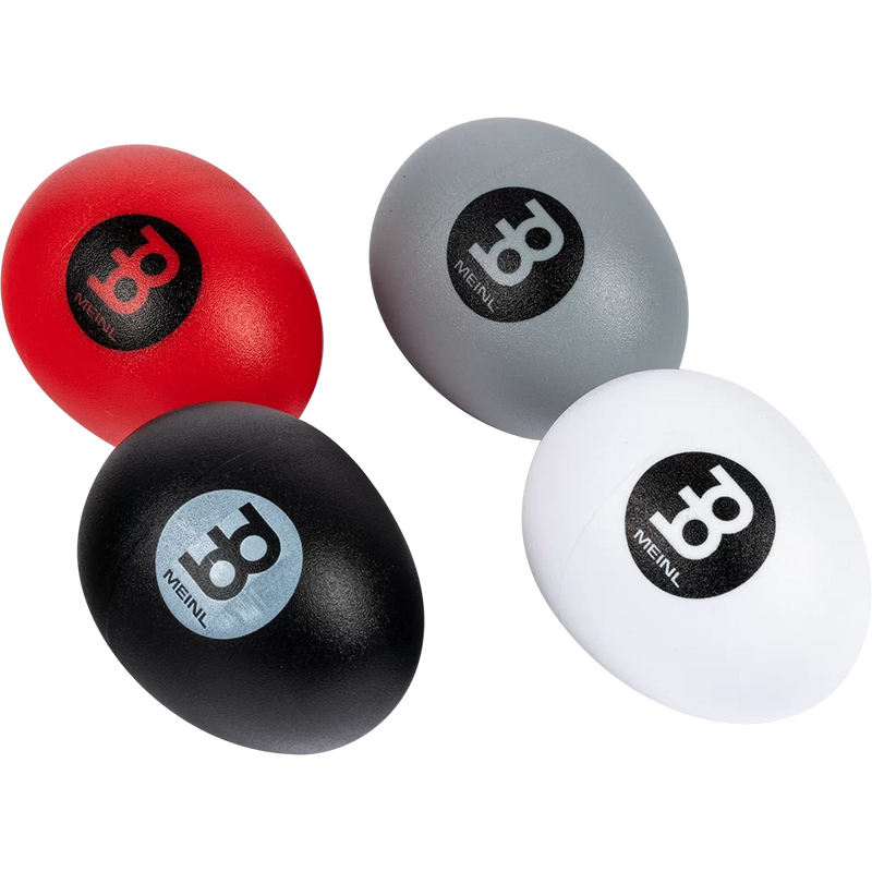Meinl ES-SET Egg Shaker Set 4 pièces (blanc gris noir et rouge)