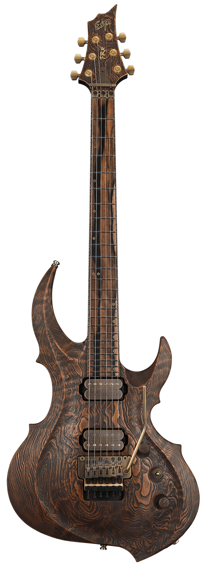 ESP EX25-06 Limited Edition 2025 Electric Guitar (Driftwood Brown Gold/Red Ranshi Paint)