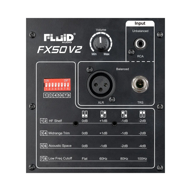 Fluid Audio FX50 V2 Bi Amplified Coaxial Studio Monitor (Single) - 5"