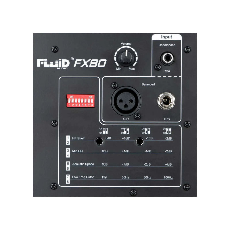 Fluid Audio FX80 Coaxial Bi-Amp Studio Monitor - 8"