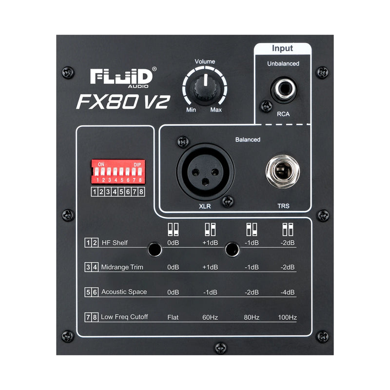 Fluid Audio FX80 V2 Bi Amplified Coaxial Studio Monitor (Single) - 8"