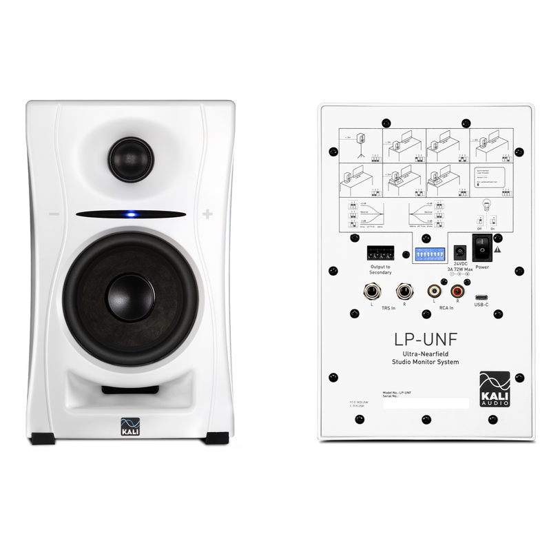 Kali Audio LP-UNF Ultra-Nearfield Studio Monitor (Pair, White) - 4"