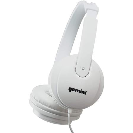 Gemini DJX-200WHT Casque DJ professionnel sur l'oreille Blanc 