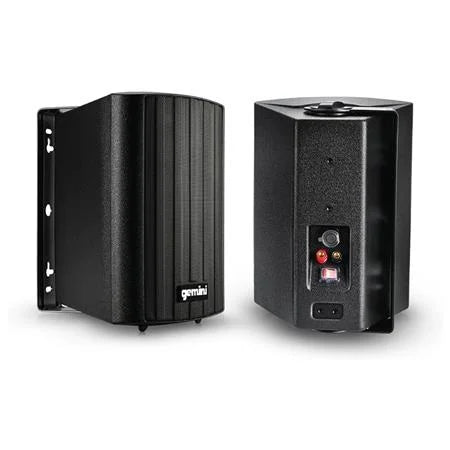 Gemini GHSI-W400BT-PR-BLK Waterproof Bluetooth Outdoor Wall Speakers (Black)