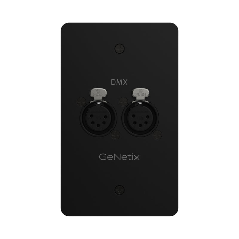 Chamsys GENETIX-DMX-DF-WP GeNetix DMX Passthrough Wall Plate (Dual Port 5-Pin Female)