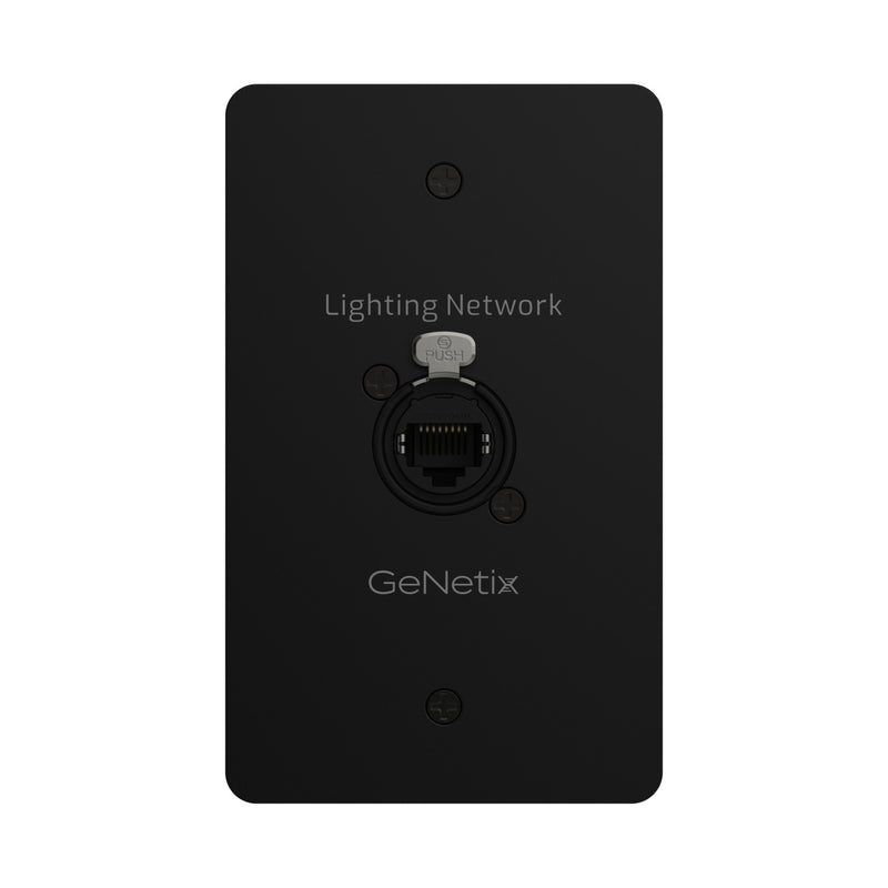 Chamsys GENETIX-NETWORK-WP GeNetix Single Port Network Passthrough Wall Plate