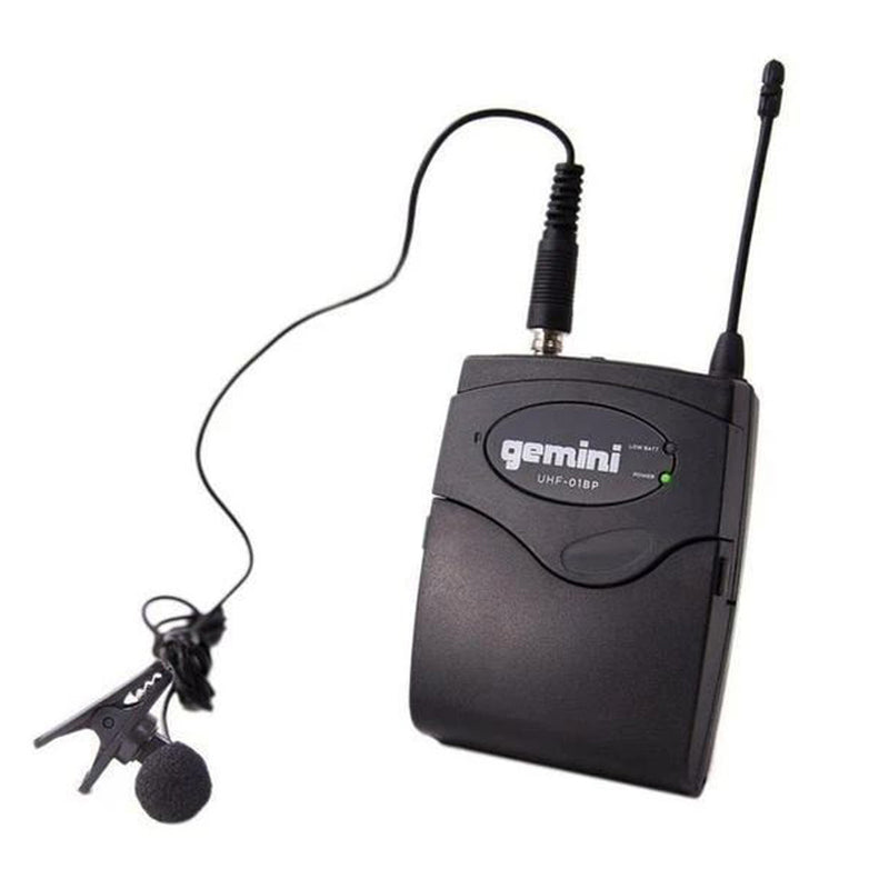 Gemini UHF-01HL-F1 Single Channel UHF Wireless Headset/Lavalier Microphone System - 517.6MHz