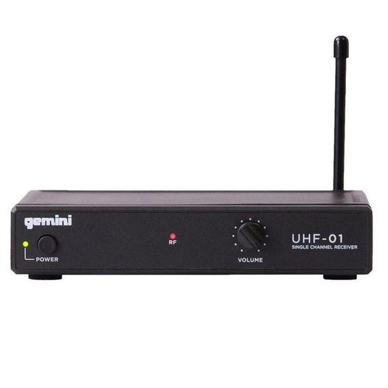 Gemini UHF-01M-F2 Single Channel UHF Wireless Handheld Microphone System - 521.5MHz