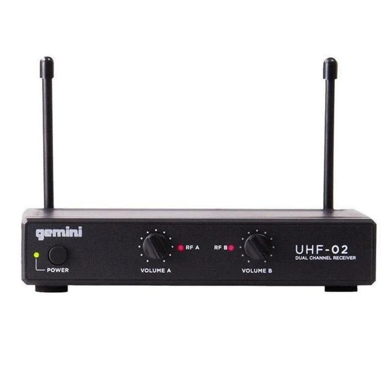 Gemini UHF-02HL-S34 Dual Channel UHF Wireless Headset/Lavalier Microphone System - 533.7-537.2MHz