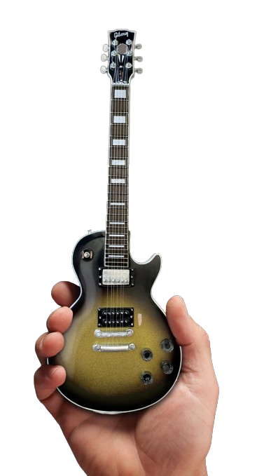 Axe Heaven GG-129  Adam Jones Gibson Les Paul 1:4 Scale Mini Guitar Model (Custom Silverburst)