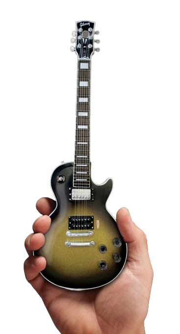 Axe Heaven GG-129 Adam Jones Gibson Les Paul 1:4 Scale Mini Guitar Model (Custom Silverburst)