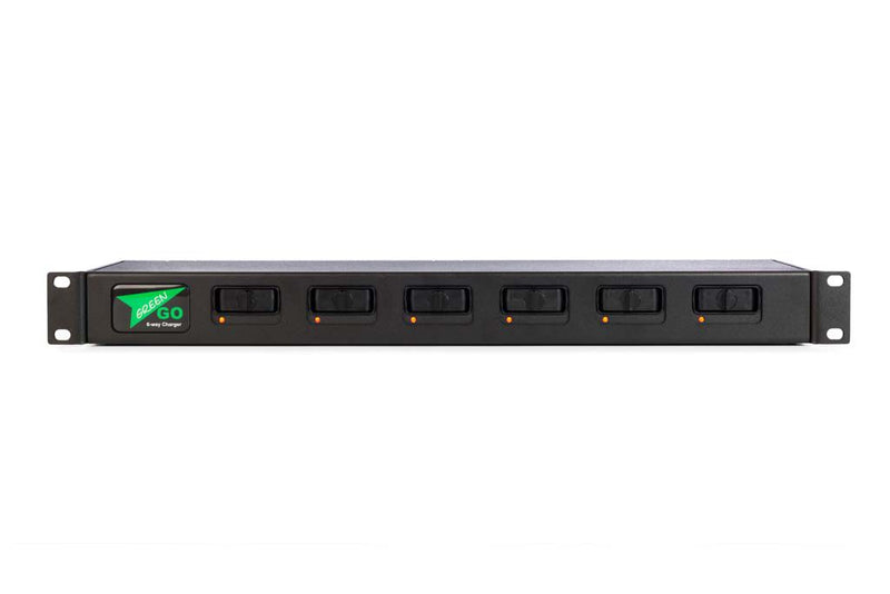 Green-GO GGO-BC6 Chargeur de batterie à 6 voies monté en rack