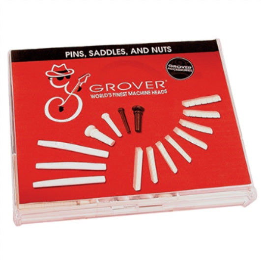 Grover GR3330 Plastic Bridge Pins (Black) - 12 pieces