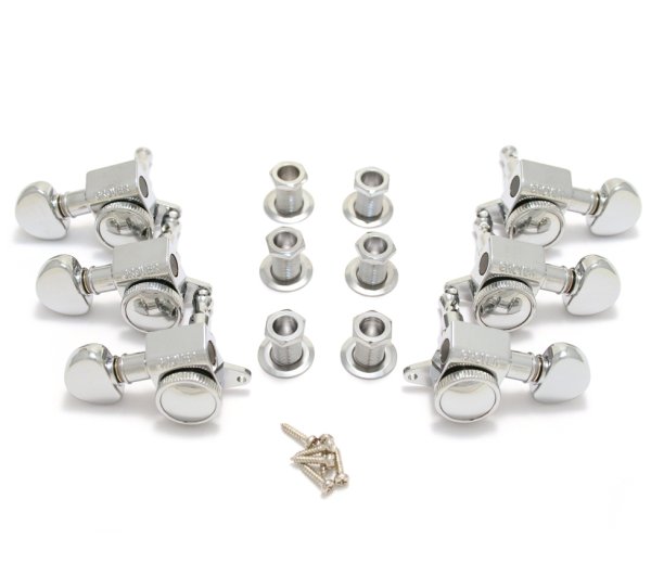 Grover GR505CL6 Mini Roto-Grip Locking Rotomatics Tuners (Chrome)