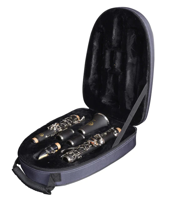Grassi GR CL20SK Clarinette en Sib 17 touches Kit étudiant ABS Master Series (corps en bois finition noir)
