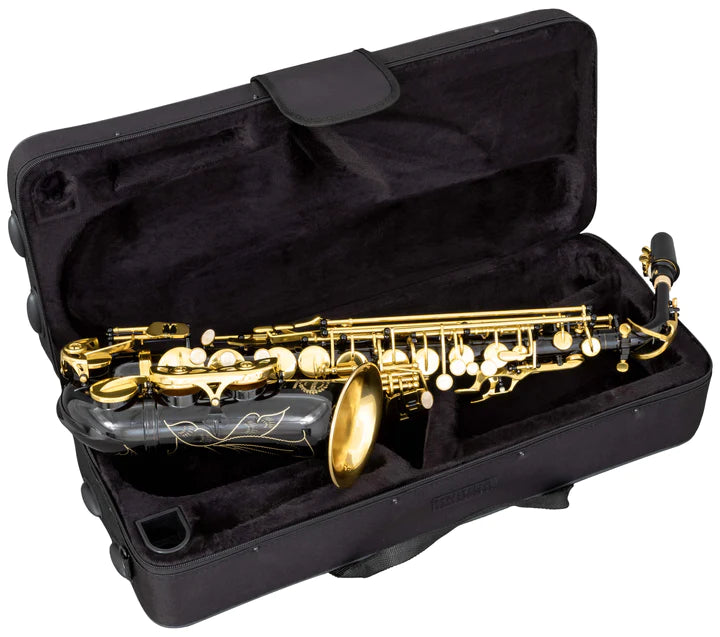 Grassi GR SAL700BK Saxophone alto en Eb School Series (laiton laqué noir et jaune)