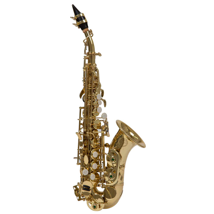 Grassi GR SSPC800MKII Curved Soprano Saxophone in Bb School Series (Brass Lacquered)
